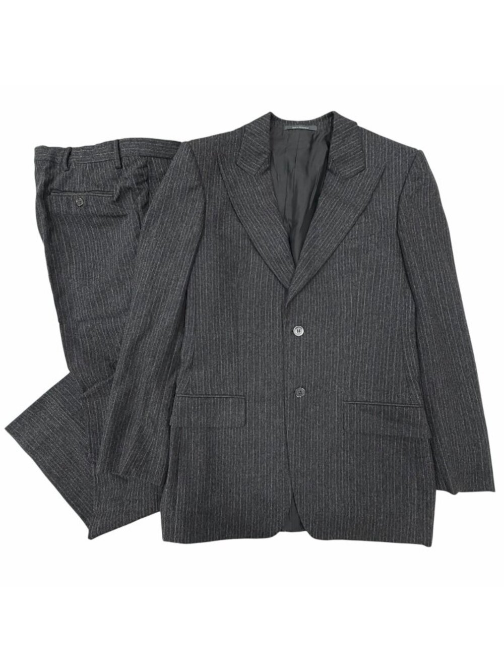 Saint Laurent Rive Gauche Vintage Tom Ford Era Striped Single Suit